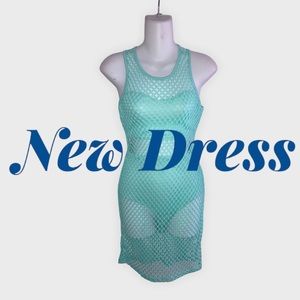 Brand New Mint Fish Net Dress 🔥🔥🔥Summer is approaching🥵 Beach! Beach! Beach!